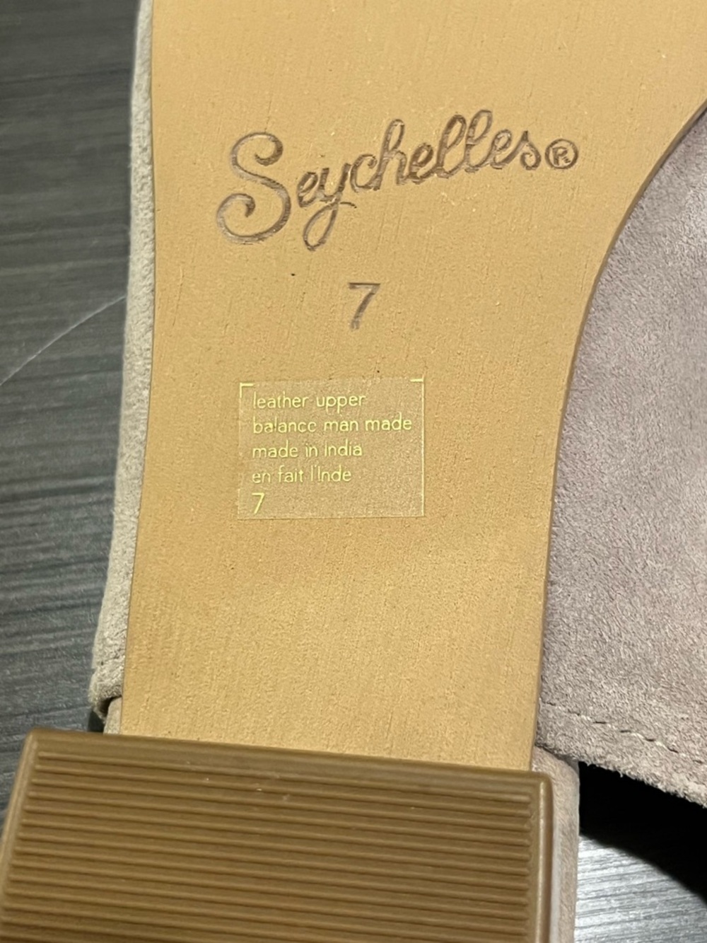 Seychelles Electric Dress Pump Nude Suede Slingback Heels Size 7 Neutral Classic - Picture 9 of 9